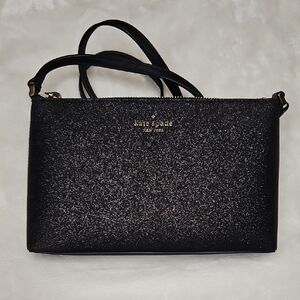 Kate Spade Glitter Sparkling Black Crossbody Bag